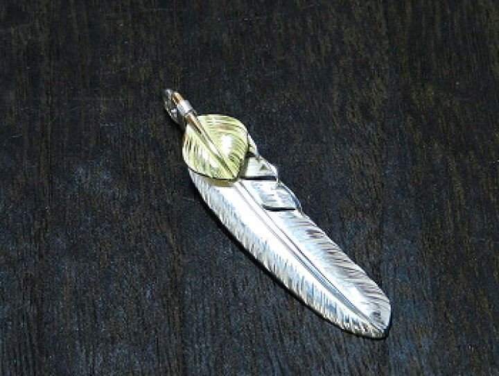 楽天市場】18金 ハートフェザー付き フェザー トップ【M・右  