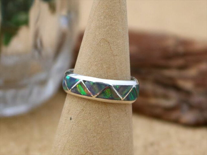 楽天市場】インディアンジュエリー ズニ族 人工オパール インレイ  