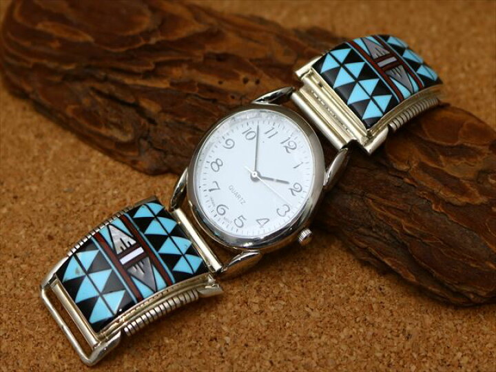 楽天市場】インディアンジュエリー ズニ族 ズニカラー インレイ ブレス  