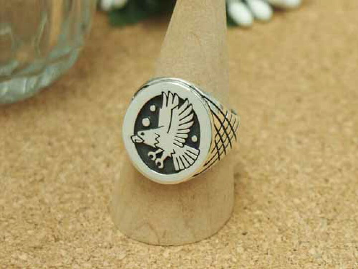 楽天市場 インディアンジュエリー ホピ族 Gary Elsie Yoyokie ゲイリー エルシー ヨヨキ 作 イーグル シルバーキャストリング 22 5号 インディアンジュエリー Silver501