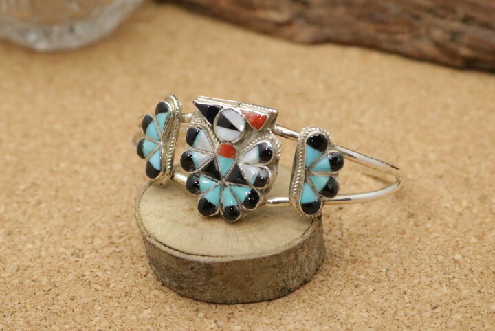 楽天市場】インディアンジュエリー・ズニ族 サンダーバード インレイ  