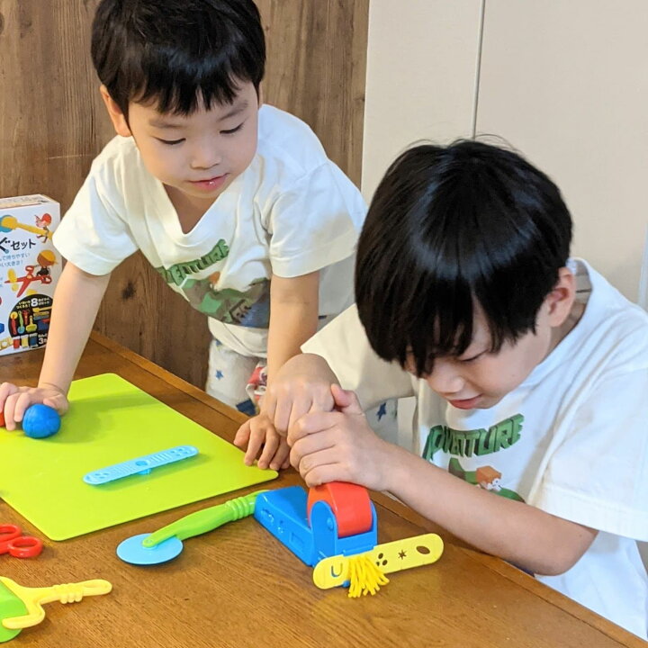 楽天市場 ねんど と おどうぐ セット 粘土 こむぎねんど 小麦粘土 道具 おどうぐ セット 子供 遊び シルバーバック