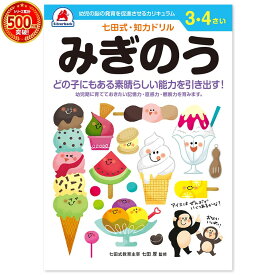 知育玩具のシルバーバック【 七田式 知力 ドリル みぎのう 3歳 4歳 】プリント 子供 幼児 知育 ドリル 教育 勉強 学習 右脳 左脳 思考力 推理力 想像力 幼稚園 小学校 入園 入学 お祝い プレゼント 準備