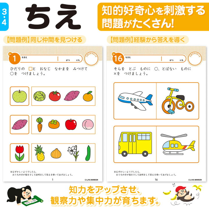 知育 七田式 知力 ドリル 4歳 5歳 8冊 セット 幼児ドリル 未就学 ちえ そうぞう みぎのう もじ たしざん ひきざん とけい めいろ プリント 子供 幼児 知育 教育 ドリル 勉強 学習 シルバーバック 10 8 さい様