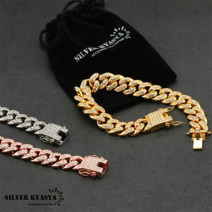 楽天市場】マイアミキューバン ブレスレット 喜平チェーンブレスレット メンズ ゴールド シルバー gold silver HIPHOPアクセサリー キラキラ : シルバーアクセサリーSILVERKYASYA