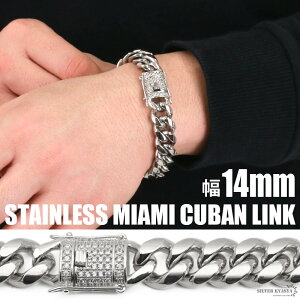 �_ MAX20��OFF�N�[�|�� �^ ��14mm STAINLESS STEEL �X�e�����X �약�u���X���b�g �}�C�A�~�L���[�o�������N �`�F�[�� �u�����u���� CZ �p���F ��d���b�N HIP HOP B�n �V���o�[ ��