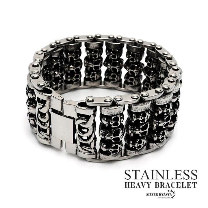 楽天市場】重厚 ブレスレット メンズ おしゃれ ステンレス 316L バイク  