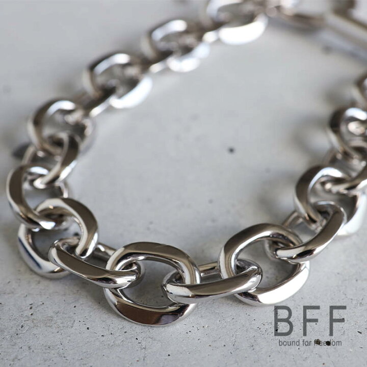 楽天市場】BFF ブランド マンテル チェーンブレスレット 太幅 ワイド 