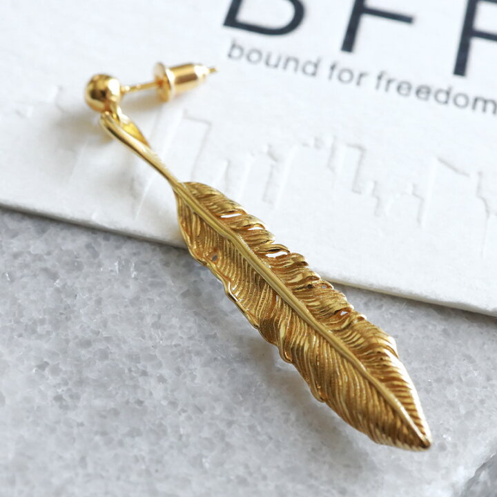 楽天市場】BFF ブランド フェザーピアス ゴールド 18K GP シルバー925 