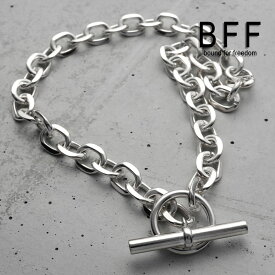 ＼スーパーSALE 10%OFF 12,900円→11,610円 ／BFF ブランド マンテル チェーンネックレス 太幅 ワイド シルバー silver 銀色 ネックレス メンズ レディース 重厚感 太め 専用BOX付属 父の日