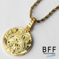 ＼MAX25%OFFクーポン登場中！／BFF ブランド コインネックレス ゴールド 18金 K18 GP gold 金色 プルメリ…
