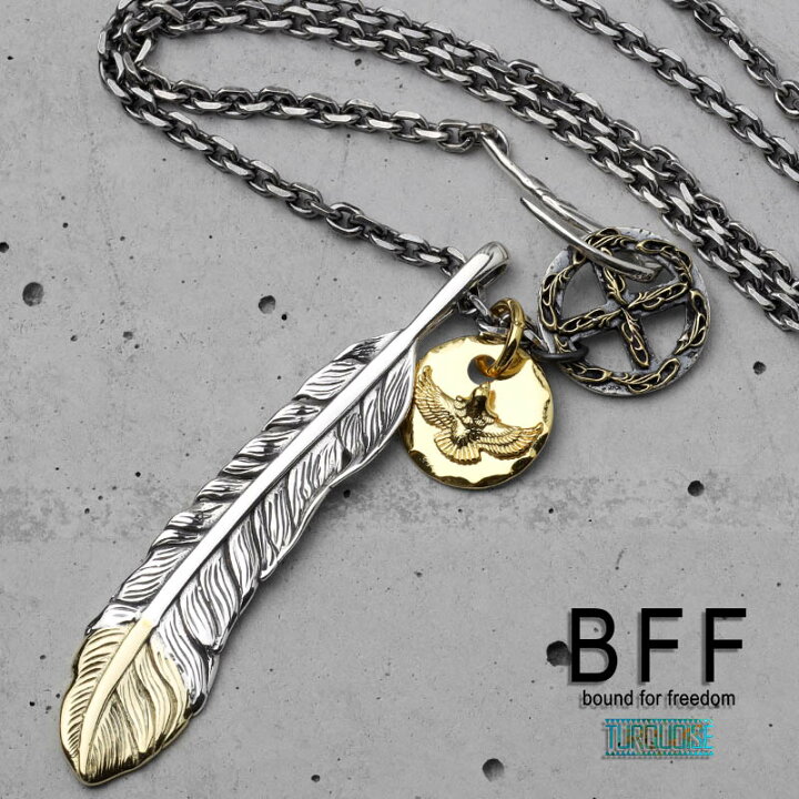 楽天市場】BFF ブランド フェザーネックレス シルバー925 先金  