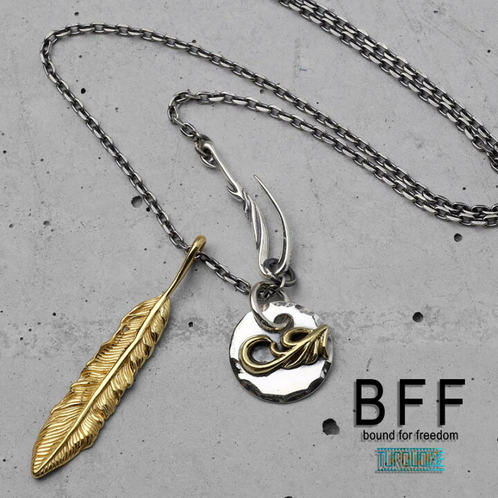 楽天市場】BFF ブランド フェザーネックレス シルバー925 スモール 