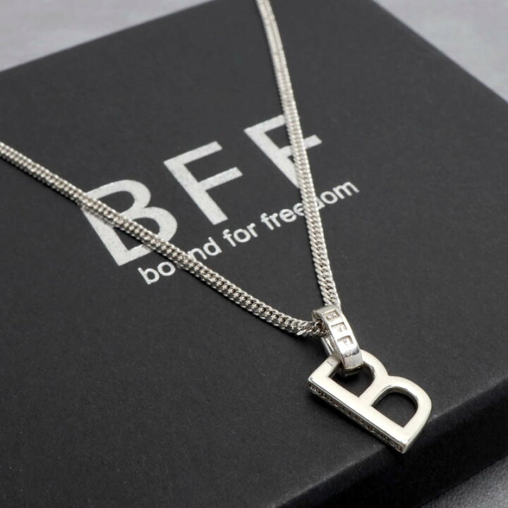 楽天市場】BFF ブランド シルバー925 「B」ネックレス ダブル喜平 