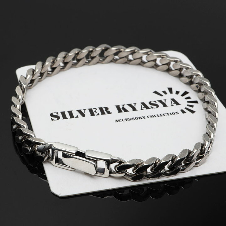楽天市場】シルバー925 喜平 チェーンブレスレット 幅6mm silver 銀 