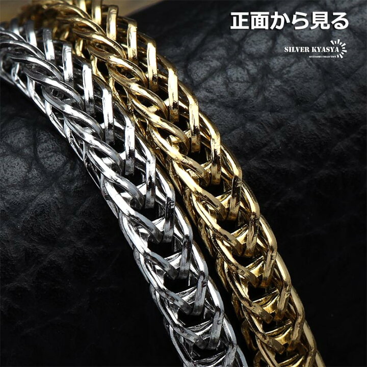 楽天市場】ステンレス チェーンネックレス シルバー ダブルリンク 