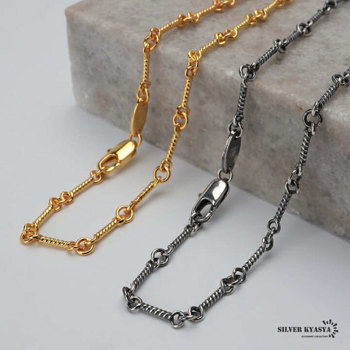 楽天市場】ツイストチェーンネックレス 細身 ゴールド 18KGP シルバー  
