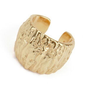 溶岩模様 シンプル イヤーカフ アンティーク調 大ぶり レディース シルバー925 18k 18金 耳の穴いらない イヤークリップ シルバー ゴールド 丸み 金属アレルギー対応 片耳用