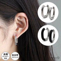 楽天市場】大ぶりピアス レディース（カラーブラック）（ピアス  