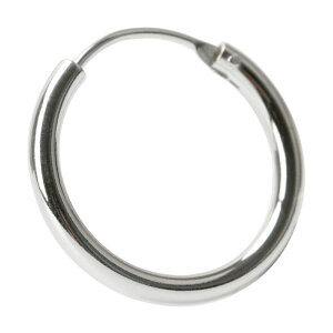 シンプルピアス シルバー925 プレーン フープピアス 男性 silver 金属アレルギー対応 片耳用 18G