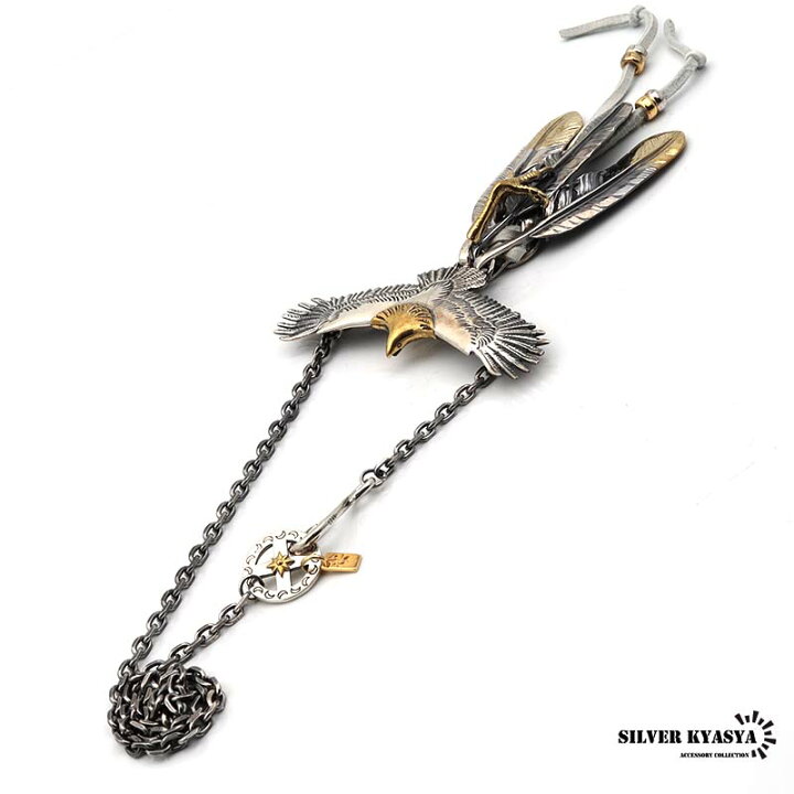 楽天市場】シルバー925 イーグルネックレス フェザーネックレス 925  