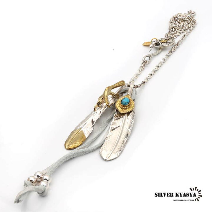 楽天市場】フェザーネックレス シルバー925 羽 ダブルフェザー 925 金  