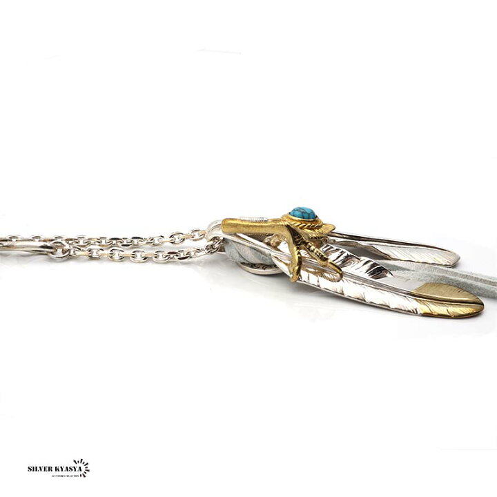 楽天市場】フェザーネックレス シルバー925 羽 ダブルフェザー 925 金  