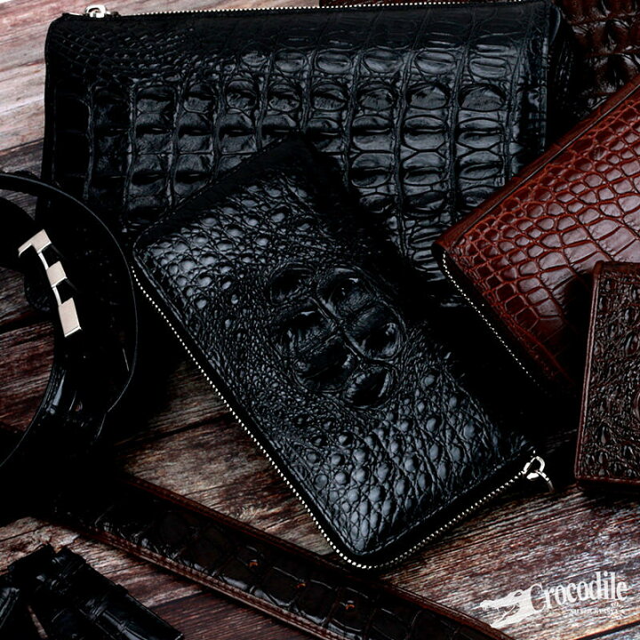 楽天市場】クロコダイル 本革 ワニ 長財布 ウォレット ラウンド  