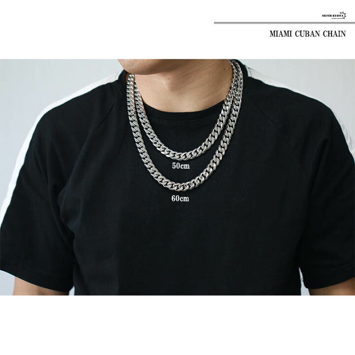 楽天市場】幅11mm STAINLESS STEEL 喜平チェーンネックレス 6面カット 