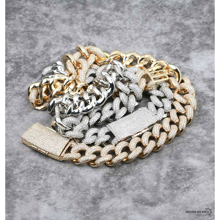 楽天市場】極太 B系 ネックレス シルバー ゴールド 金 マイアミ  