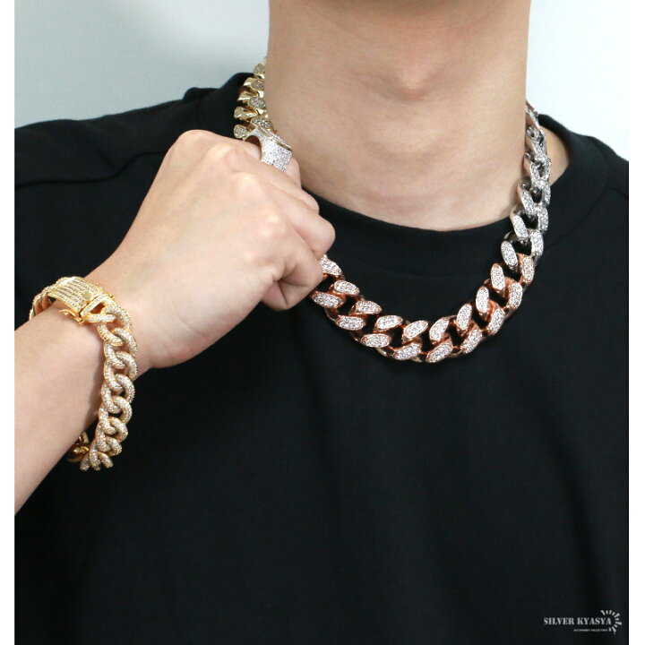 楽天市場】ブリンブリン マイアミキューバン ネックレス 太め 太い  