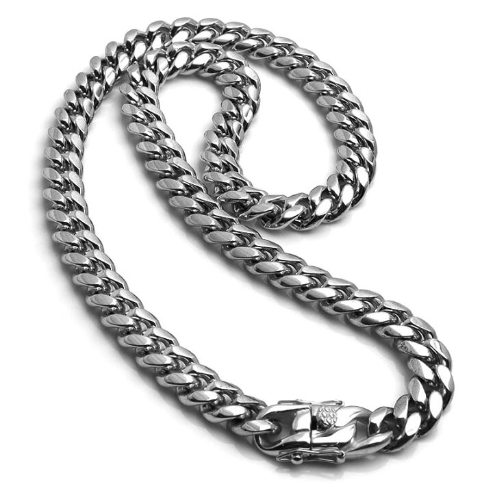 \楽天スーパーSALE 10%OFF/ 316L 幅8mm 細め メンズネックレス シルバー 喜平チェーン B系 ヒップホップ HIPHOP マイアミキューバンリンク 喜平ネックレス きへい 50cm 60cm シルバーアクセサリーSILVERKYASYA 8mm 50cm♡ピンク★ステンレス♥︎チェーン★喜平♧ヒップホップ