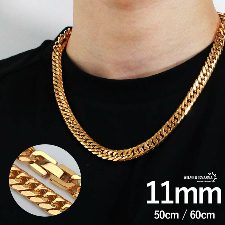 楽天市場】幅11mm STAINLESS STEEL ステンレス 喜平ネックレス 中折式 