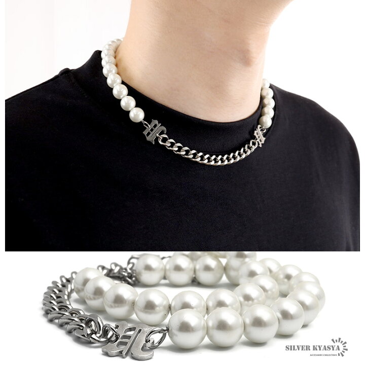 楽天市場】ネックレス メンズ 喜平チェーン パールネックレス pearl 