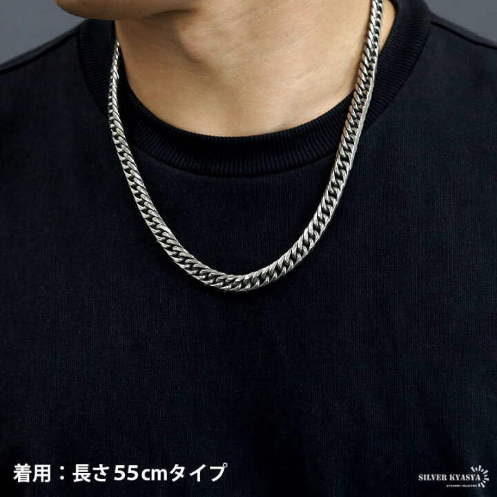 楽天市場】純チタン 6面カット ダブル喜平ネックレス チタンネックレス 