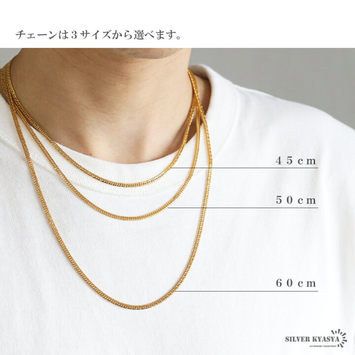 楽天市場】幅3mm ステンレス ダブル喜平チェーンネックレス 6面カット  