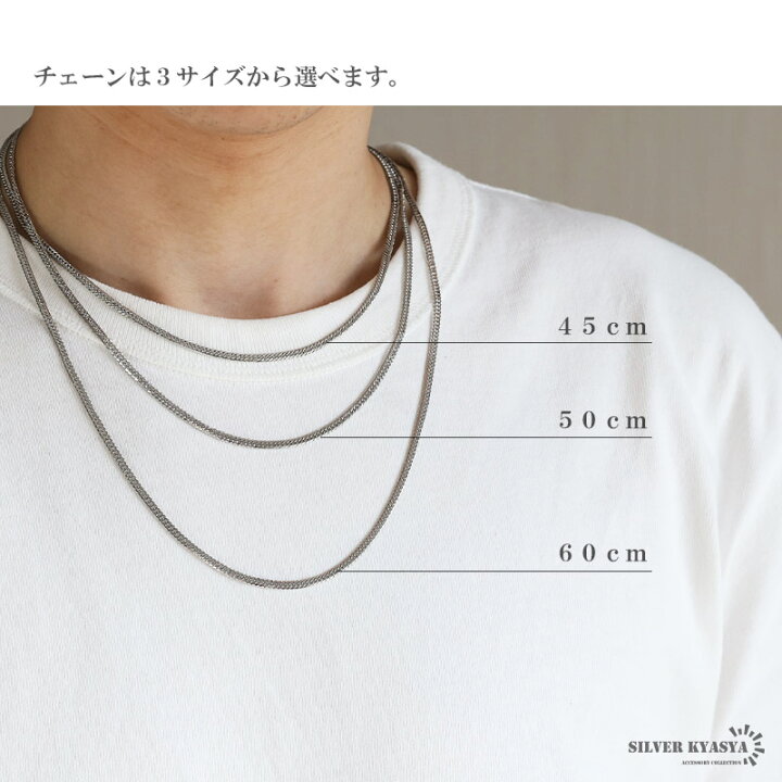 楽天市場】幅3mm ステンレス ダブル喜平チェーンネックレス 6面カット 