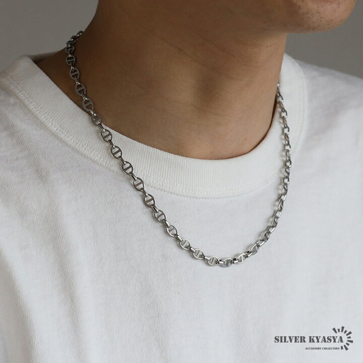 楽天市場】アンカーチェーンネックレス 幅6mm シルバー ステンレス 