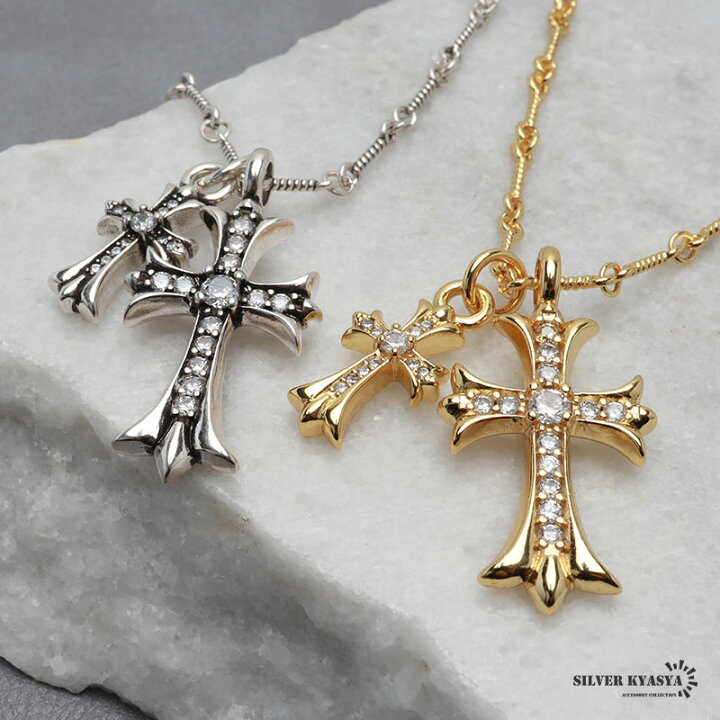 特大クロスペンダント 喜平チェーン付 50cm 幅6mm ゴールド ブリンブリン クロス　十字架　ネックレス　ゴールデン　チェーン50cm ブリンブリン