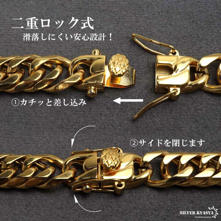 楽天市場】＼最大30％OFFクーポン 期間限定／ ステンレス製 ダブル喜平 