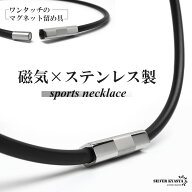 ステンレス 高級感 実用的 マット仕上げがワンポイント 強力 マグネットチョーカー 磁気ネックレス 黒 ス…