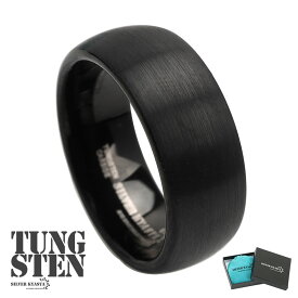 超硬 タングステン リング 指輪 メンズ ブラック 黒 マット 艶消し 甲丸 リング 専用BOX付属 プレゼント SILVERKYASYA限定