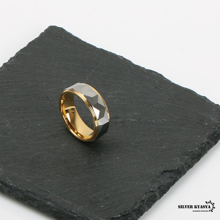 楽天市場】タングステン デザインカット 幅8mm ゴールド gold 金 