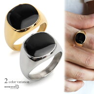 ＼MAX25%OFFクーポン登場中！／ステンレス 印台リング ブラック オニキスリング スタンプリング シグネッ…