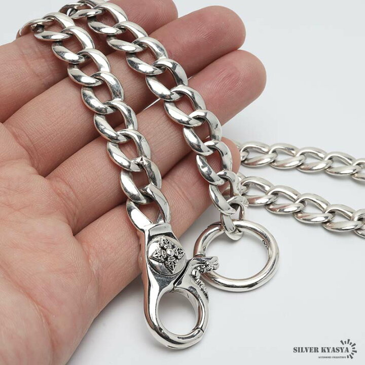 楽天市場】シルバー925 極太 ウォレットチェーン 喜平チェーン クロス  