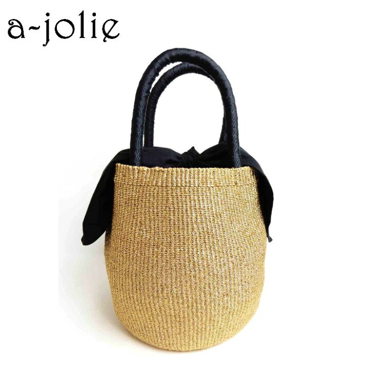 楽天市場】a-jolieメタリックスマイルカゴバッグ大 : アジョリー・a-jolie 