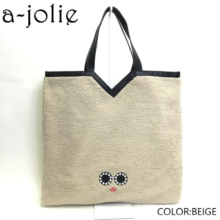 楽天市場】a-jolie パールサングラスちゃん エコムートン トートバッグ  