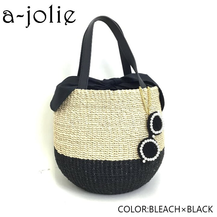 楽天市場】a-jolie パールサングラスチャーム付き バイカラーカゴ  
