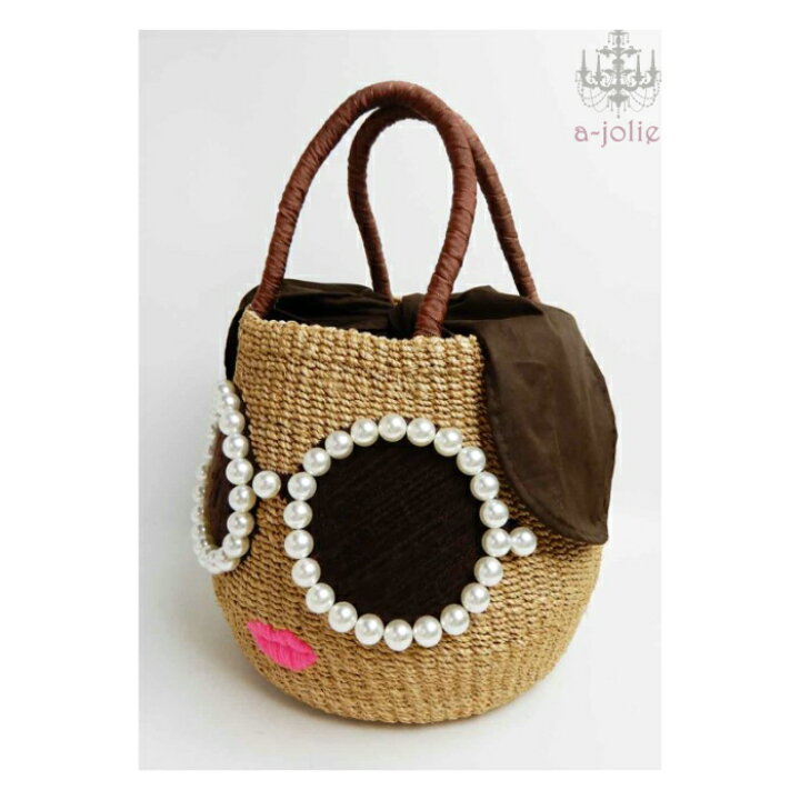 楽天市場】a-jolie パールサングラスカゴバッグ : アジョリー・a-jolie 