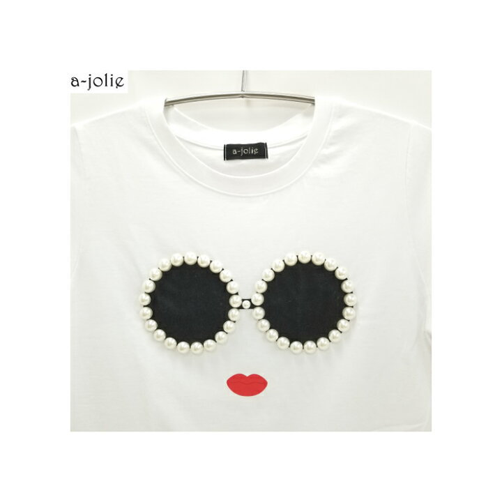楽天市場】a-jolie(アジョリー) パールサングラスちゃんプリントT 
